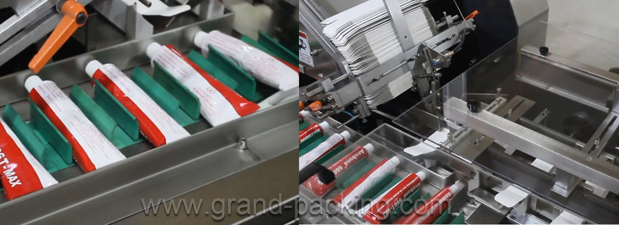 cartoning machine การถ่ายโอนหลอด