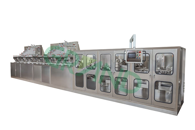 ผ้าเช็ดทำความสะอาดเปียกและเครื่องบรรจุหีบห่อ