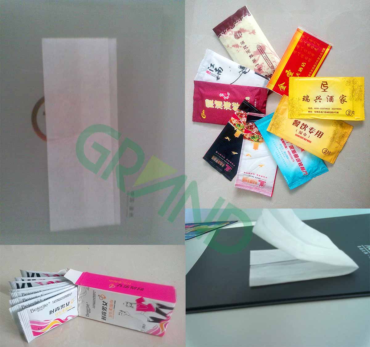 ตัวอย่างเครื่องบรรจุเนื้อเยื่อเปียกชิ้นเดียวอัตโนมัติ